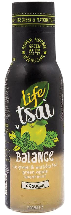 LIFE Tsai Balance Matcha με Πράσινο Μήλο & Δυόσμο 0% Zάχαρη 500ml. photo