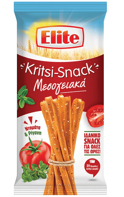 ELITE KRITSI SNACK Κριτσίνια Ντομάτα & Ρίγανη 125γρ. photo